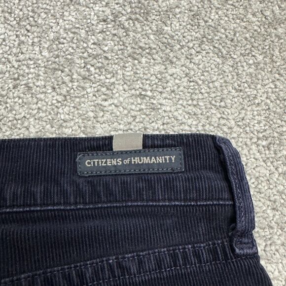 Citizens Of Humanity Georgia High Rise Bootcut Corduroy Pants Women 31 Navy Blue - Picture 6 of 16